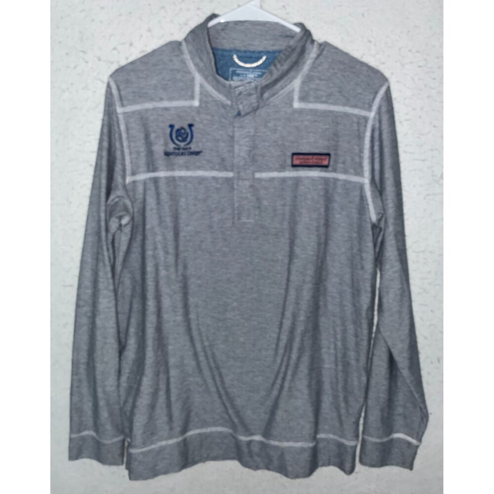 Vineyard Vines Pullover Mens S Gray Blue Edgartown Shep Shirt 146 Kentucky Derby